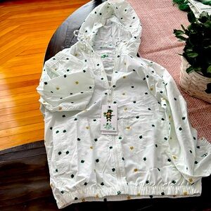 Shamrock, floral lightweight jacket, size medium, NWT